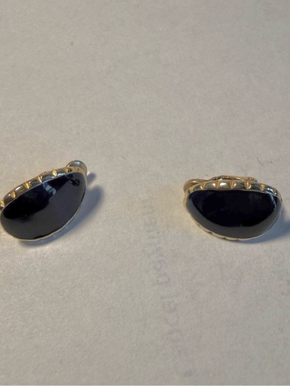 Elegant Navy blue and Gold Oval Stud Earrings - Women Jewelry